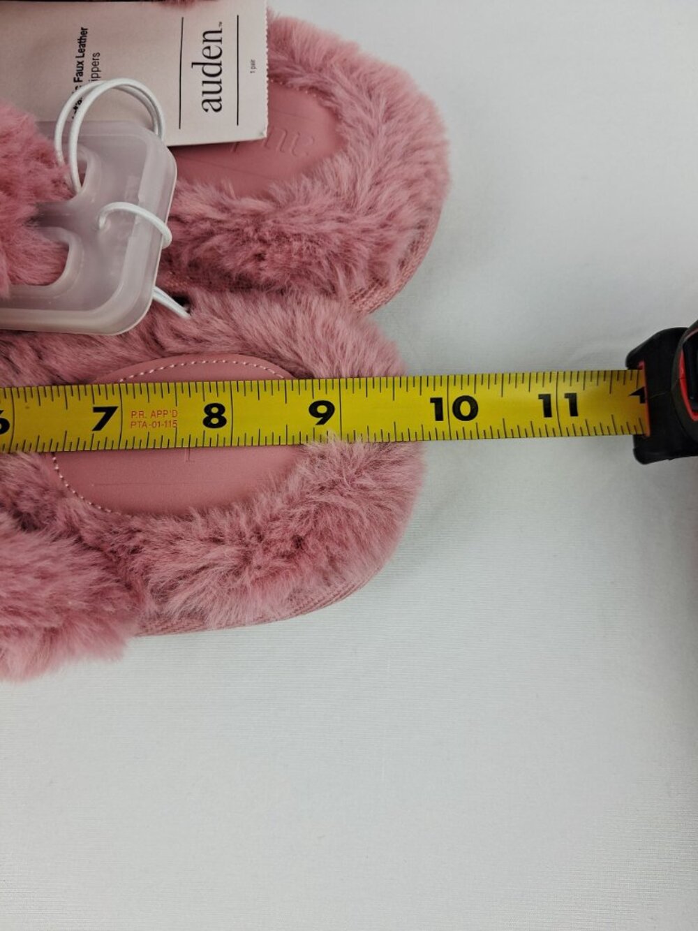Metallic Faux Leather Slippers With Plush Lining Pink Size M (7/8) By Auden - Picture 11 of 11
